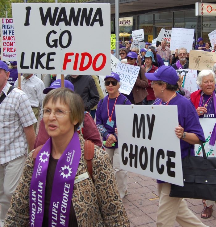 Exit assisted dying rally